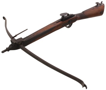 Unmarked: Early 19th C. Walnut Body Crossbow
