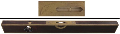 Stratton Brothers, Greenfield, Massachusetts, No. 10: Brass Bound Rosewood Level