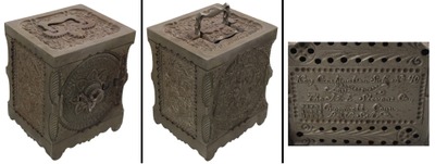 J. & E. Stevens & Company, Cromwell, Connecticut: "Burglar Proof House Safe" Still Bank