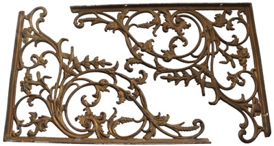 Unmarked: Pair Of Ornate Cast Iron Shelf Brackets