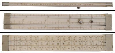 J. Tree, 22 Charlotte Street, London, England: Rare All Ivory Hatter's Rule