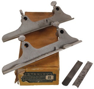 Stanley Rule & Level, No. 8: Pair Of Hollow & Round Bases