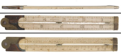 Norris, Maker: Unus. One-Foot Two-Fold Folding Rul