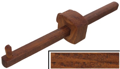 E.W. Carpenter, Lancaster, Pennsylvania: Extra Large Beech Body Marking Gauge