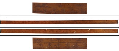 Lufkin Rule Company, Saginaw, Michigan, No. 7429: Rare Extra Thick Hickory Yard Rule