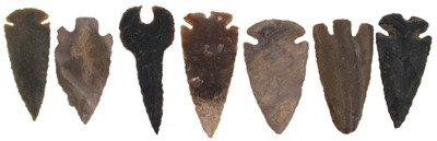 Unmarked: Lot Of Seven Arrow Points