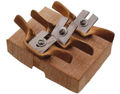 Unmarked: Boxed Set Of Three Brass Spoke Shaves