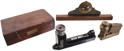 Assorted Makers: Lot Of Three Inclinometer Level