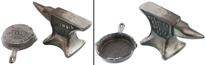 Keeley Stove Works, Columbia, Pennsylvania: Two Cast Iron Advertising Items