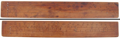 Unmarked: Early Boxwood 1' Gunter Rule