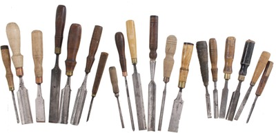 Assorted Makers: Lot Of "Tang" Type Gouges And Chisels