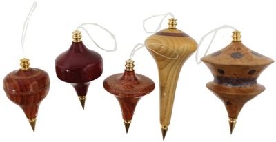 Ron George, Hampton, New Hampshire: Five Artfully Turne Plumb Bobs