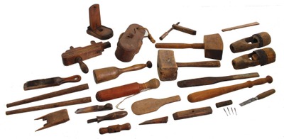 Assorted Makers: Early Wooden Items Opportunity Lot