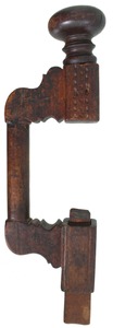 Unmarked: Early Carved "Clothespin" Pod Brace