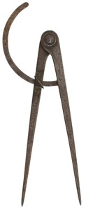 Unmarked: Pair Of 18th C. Hand Forged Dividers