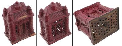 J. & E. Stevens & Company, Cromwell, Connecticut: Rare "Four Tower" Still Bank