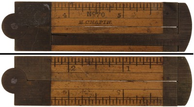 H. Chapin, Union Factory, Pine Meadow, Connecticut, No. 70: Six-Inch/Two-Fold Folding Rule