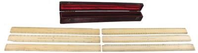 Assorted Makers: Wkg. Set Of 6 Archit Scale Rules