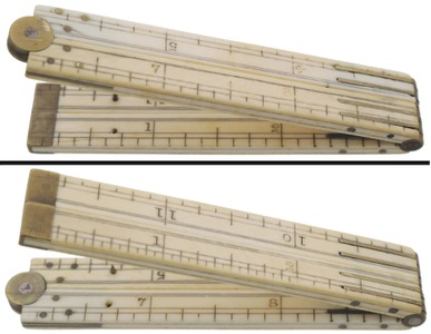 Unmarked: One-Foot, Four-Fold Folding Rule