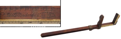 Kerby & Bro. Makers, New York, New York: Early Shoe Measure Caliper Rule