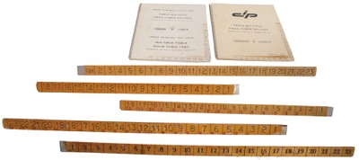 International Paper Company of Canada, Montreal, Quebec, Canada: Set Of Five Triangul Wood Gauging Rules