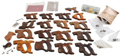 Assorted Makers: Coll. Of Saw Hdls. And Saw Nuts