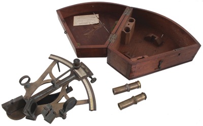 Unmarked: Solid Brass Nautical Sextant