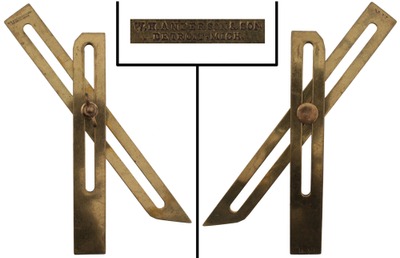 W.H. Anderson & Company, Detroit, Michigan: Unus. Solid Brass Sliding "T" Bevel