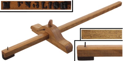 William McClure Tool Store, Philadelphia, Pennsylvania: Figured Maple Panel Marking Gauge