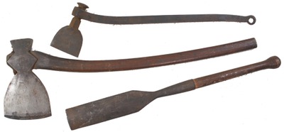 Assorted Makers: Lot Of Three Clean Shipwright's Tools