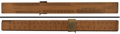 Barron & Harding, West Hartlepool, England: Unusual Boxwood Slide Rule