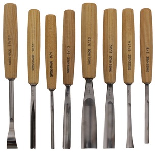 Pfeil Swiss Made, Langenthal, Switzerland: Lot Of Eight Extra Clean Carving Tool