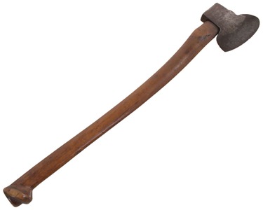 Unmarked: Early 19th C. Hand Forged Blocking Axe