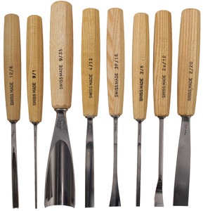 Pfeil Swiss Made, Langenthal, Switzerland: Lot Of Eight Extra Clean Carving Tool