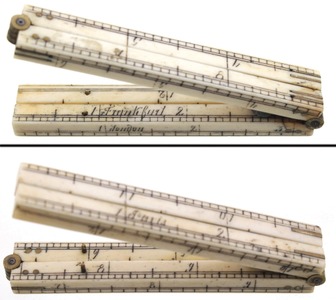 Unmarked: Unusual French Four-Fold Folding Ru