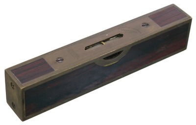 Stratton Brothers, Greenfield, Massachusetts, No. 10: Rare Early Six-Inch Brass Bound Level