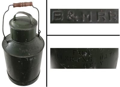 Boston & Maine Rail Road: Early Railroad Drinking Water Can
