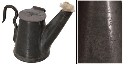 George Anton, Monongahela City, Washington County, Pennsylvania: Extra Clean Early Miner's Lamp