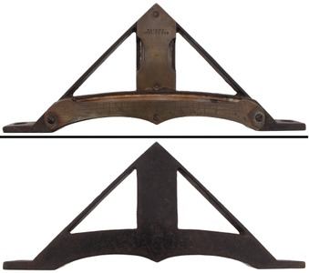 Unmarked: Cast Iron & Brass Triple Vial Level