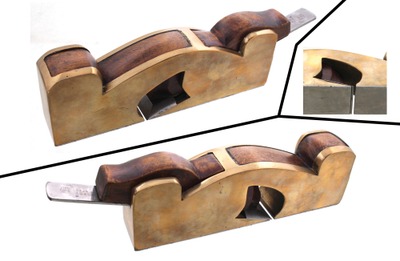 Unmarked: Showy English Brass Body Shoulder Plane