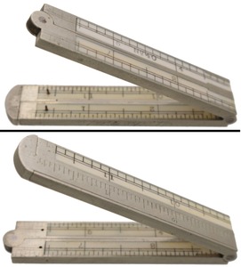 STANLEY (Unmarked), No. 40: One-Foot, Four-Fold Caliper Folding Rule