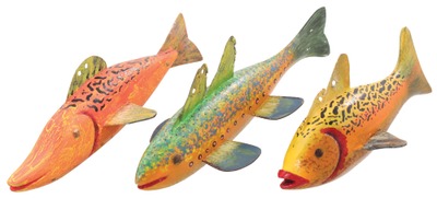 Robert Lindner, Clarence, New York: Three Upper Michigan Spear Fishing Decoys