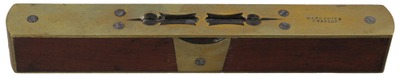 Unmarked: Mahogany & Brass Sprit Level