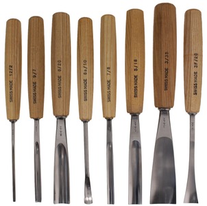 Pfeil Swiss Made, Langenthal, Switzerland: Lot Of Eight Extra Clean Carving Tool