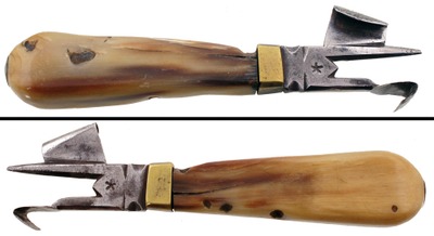 Unmarked: Artfully Filed Horn Handle Race Knife
