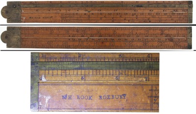 W.H. Rook, Roxbury, Massachusetts: Two-Foot/Two-Fold Folding Rule