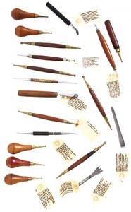 Assorted Makers: Wkg. Set Of Ball End Leather Tools