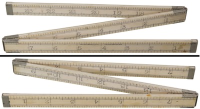 Standard Rule Company, Unionville, Connecticut: Rare Two-Foot, Three -Fold Folding Rule