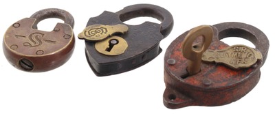 S.R. Slaymaker, Lancaster, Pennsylvania: Lot Of Three Early Type Padlocks