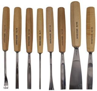 Pfeil Swiss Made, Langenthal, Switzerland: Lot Of Eight Extra Clean Carving Tool